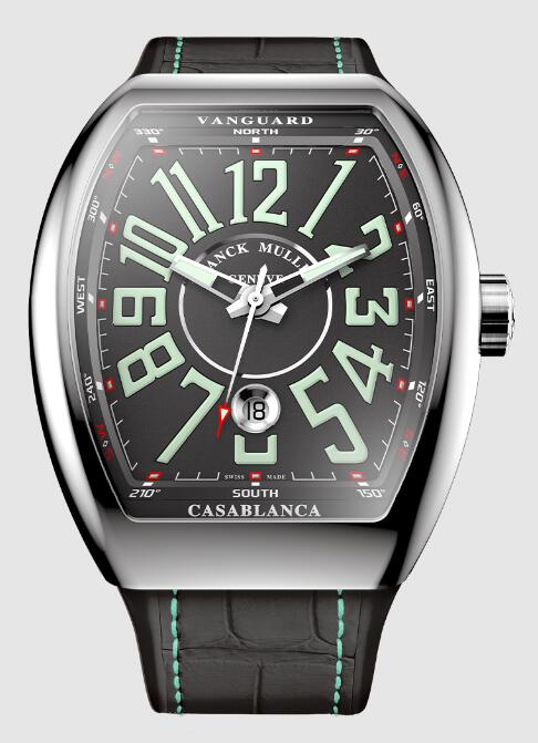 Review 2022 Franck Muller Vanguard Casablanca Replica Watch V 43 SC DT CASA AC CASA BLK TR (NR) - Click Image to Close